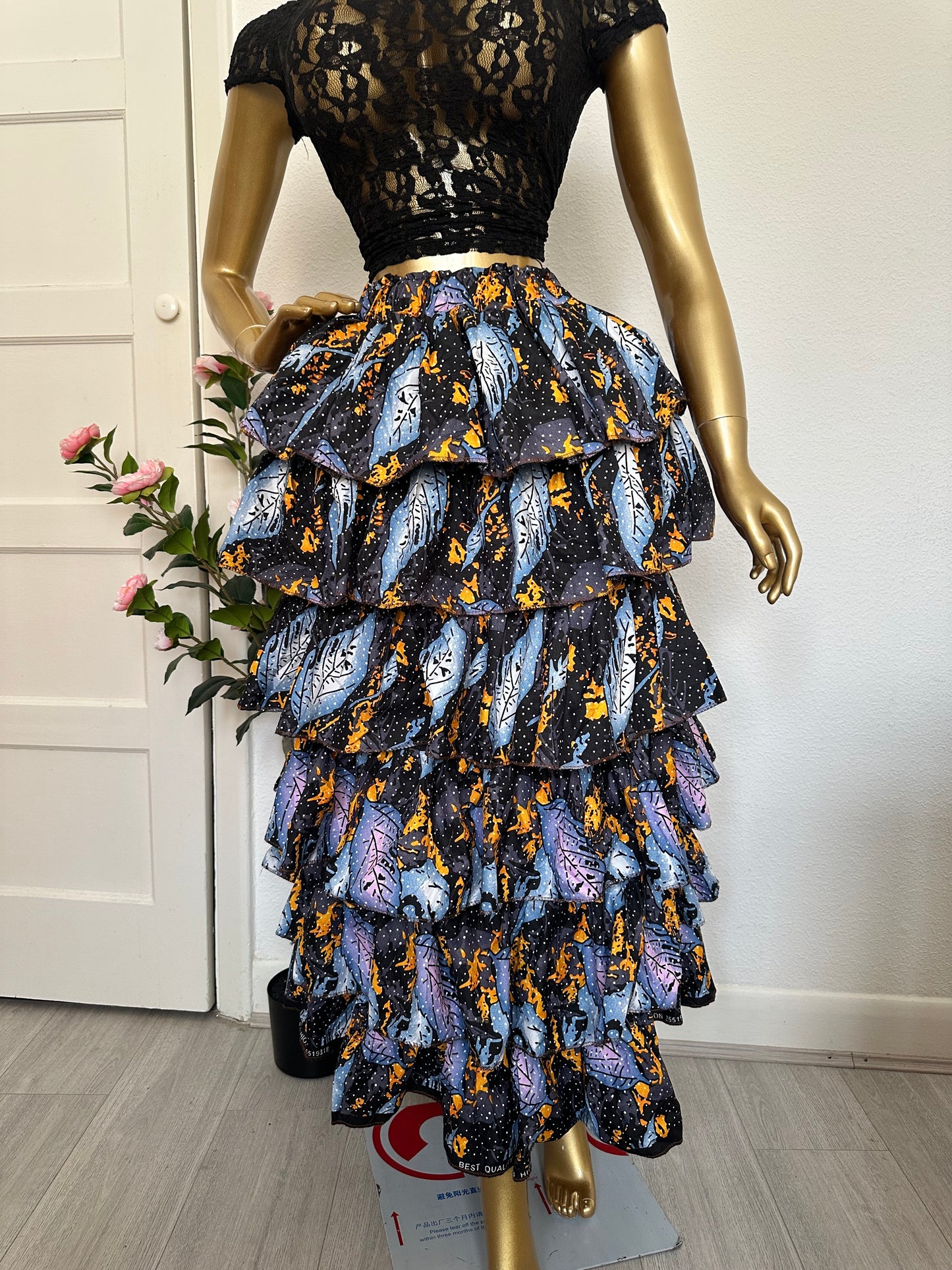 Twilight Feather Maxi Skirt