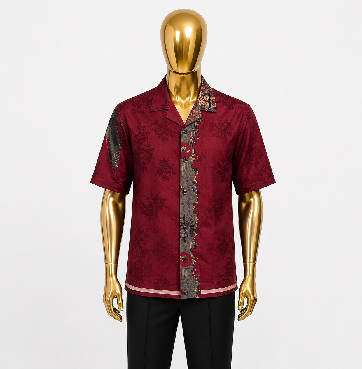 Burgundy Luxe Pattern Shirt