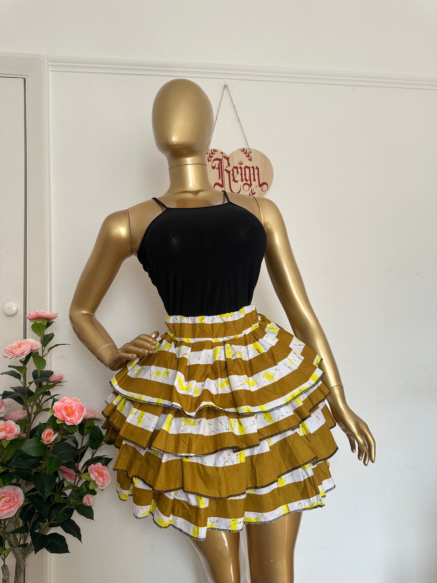 Adamma Tiered Ruffle Skirt