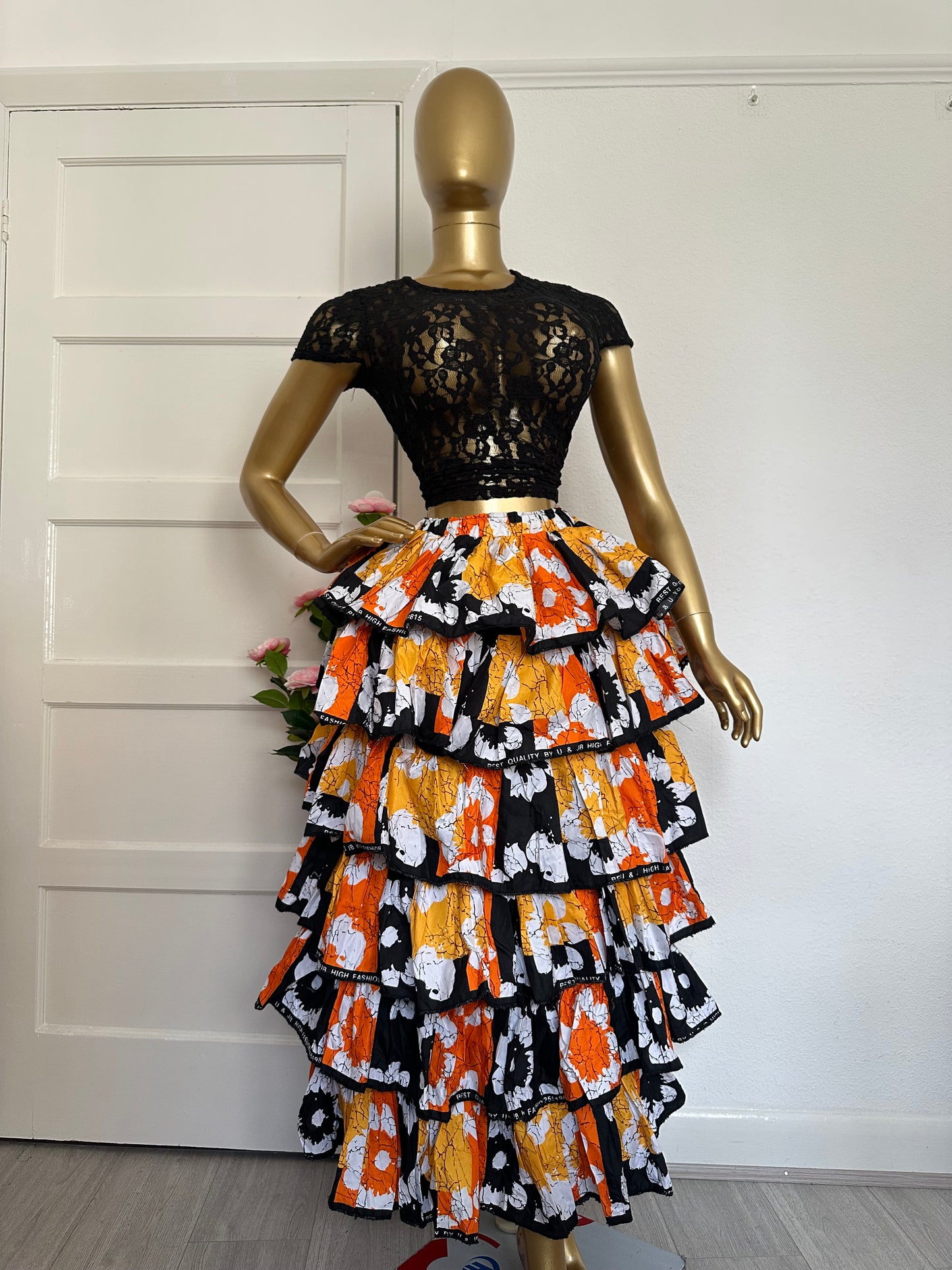 Sunset Bloom Layered Skirt