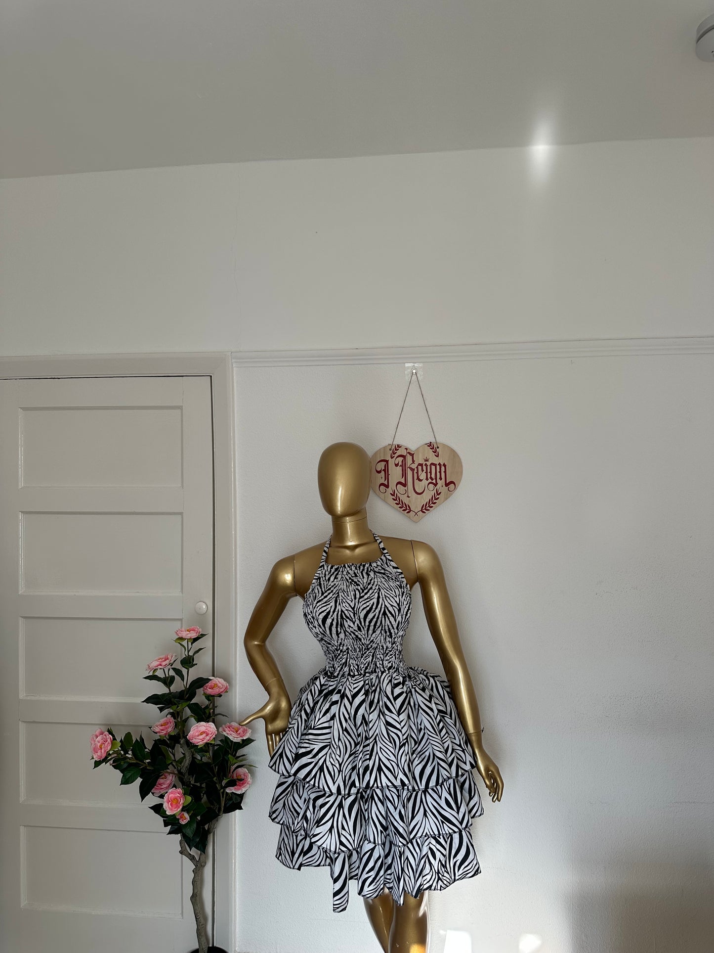 Ada Zebra Tiered Dress