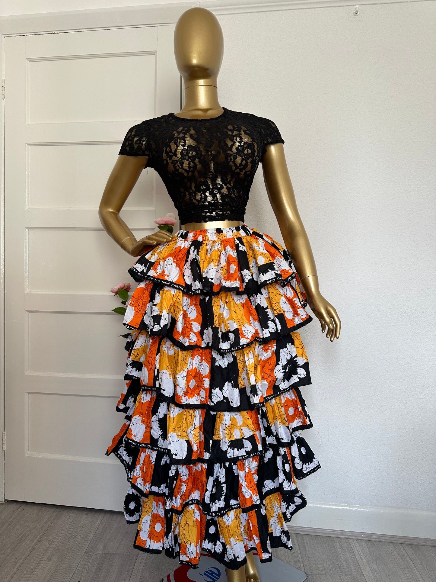 Sunset Bloom Layered Skirt