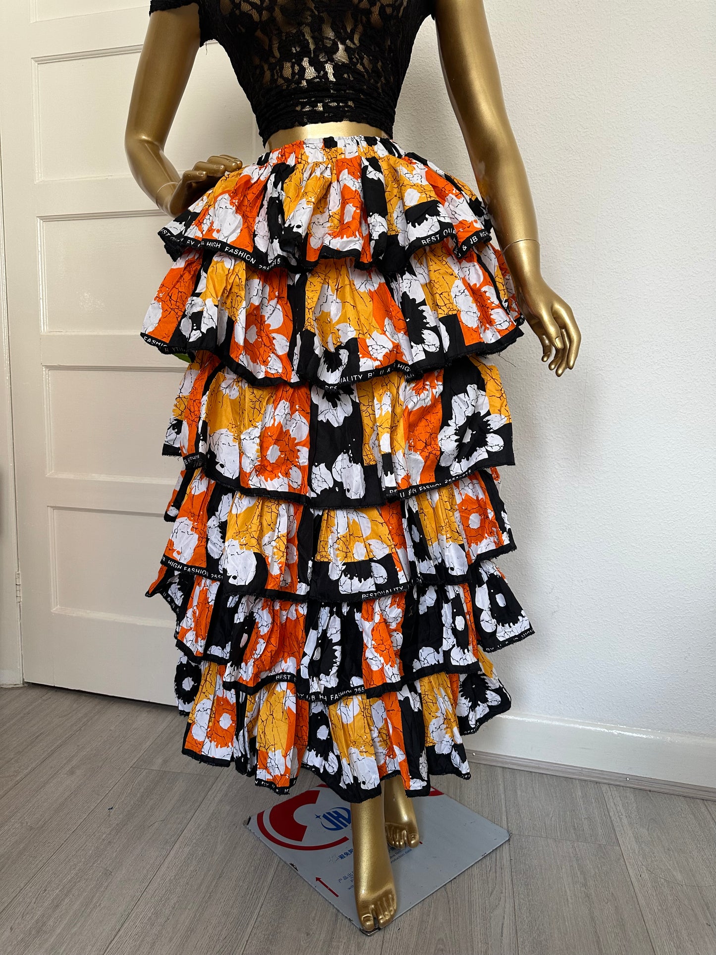 Sunset Bloom Layered Skirt