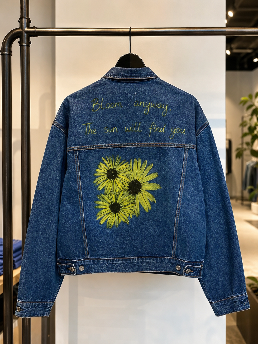 Bloom Hand-Painted Denim Jacket