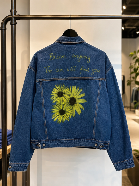 Bloom Hand-Painted Denim Jacket