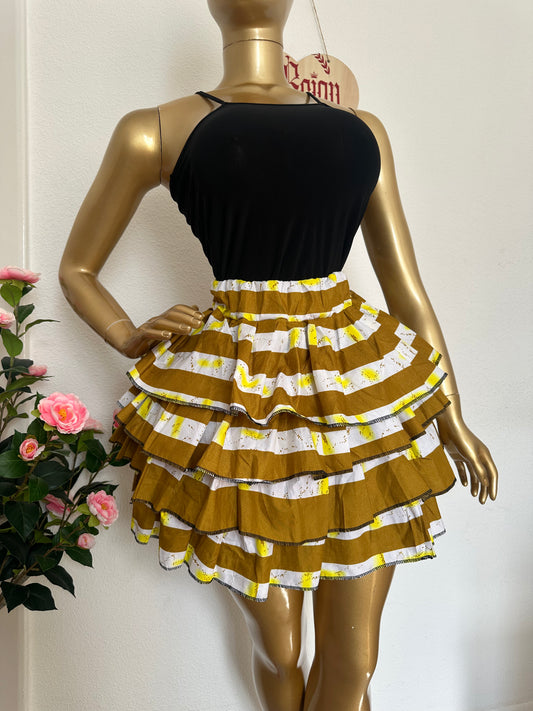 Adamma Tiered Ruffle Skirt
